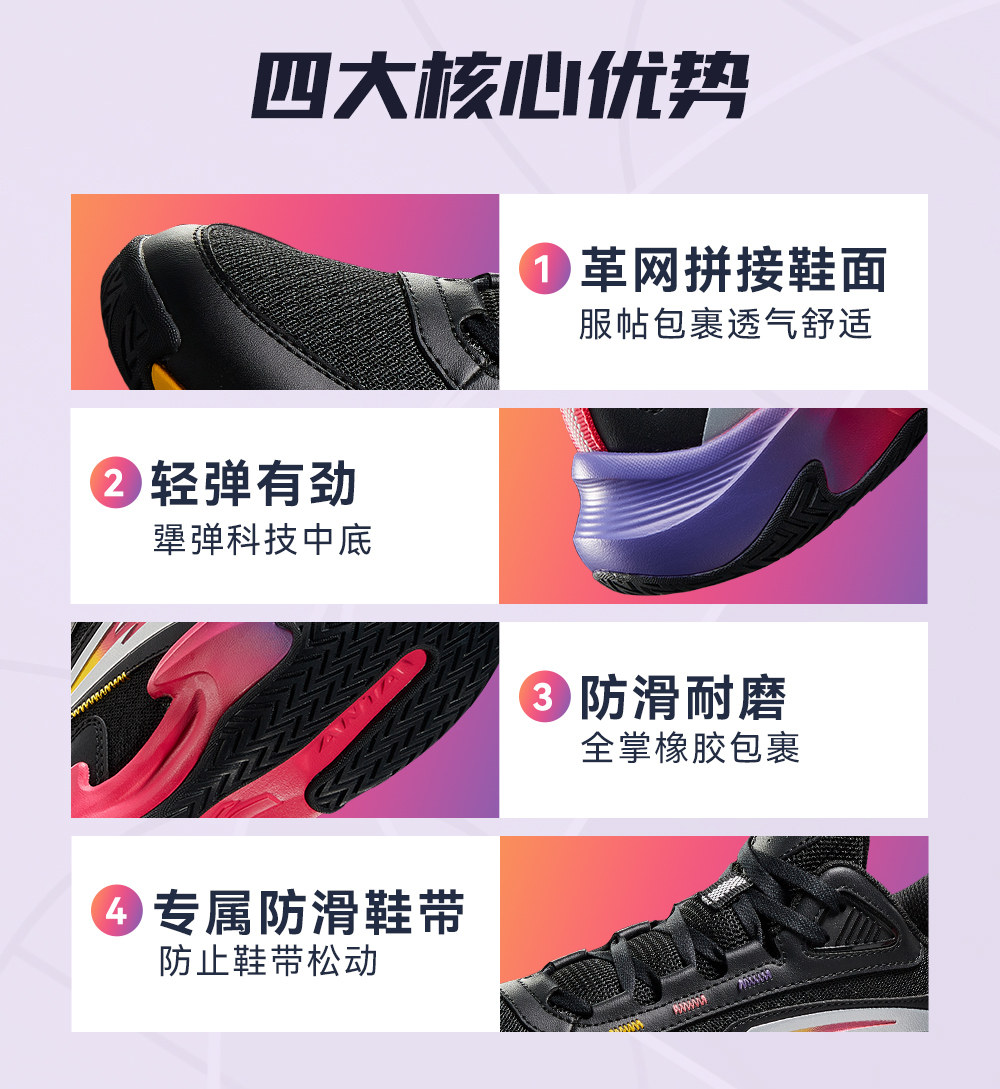 试炼｜安踏儿童男大童秋季新款专业实战青少年训练篮球鞋运动鞋 — 4