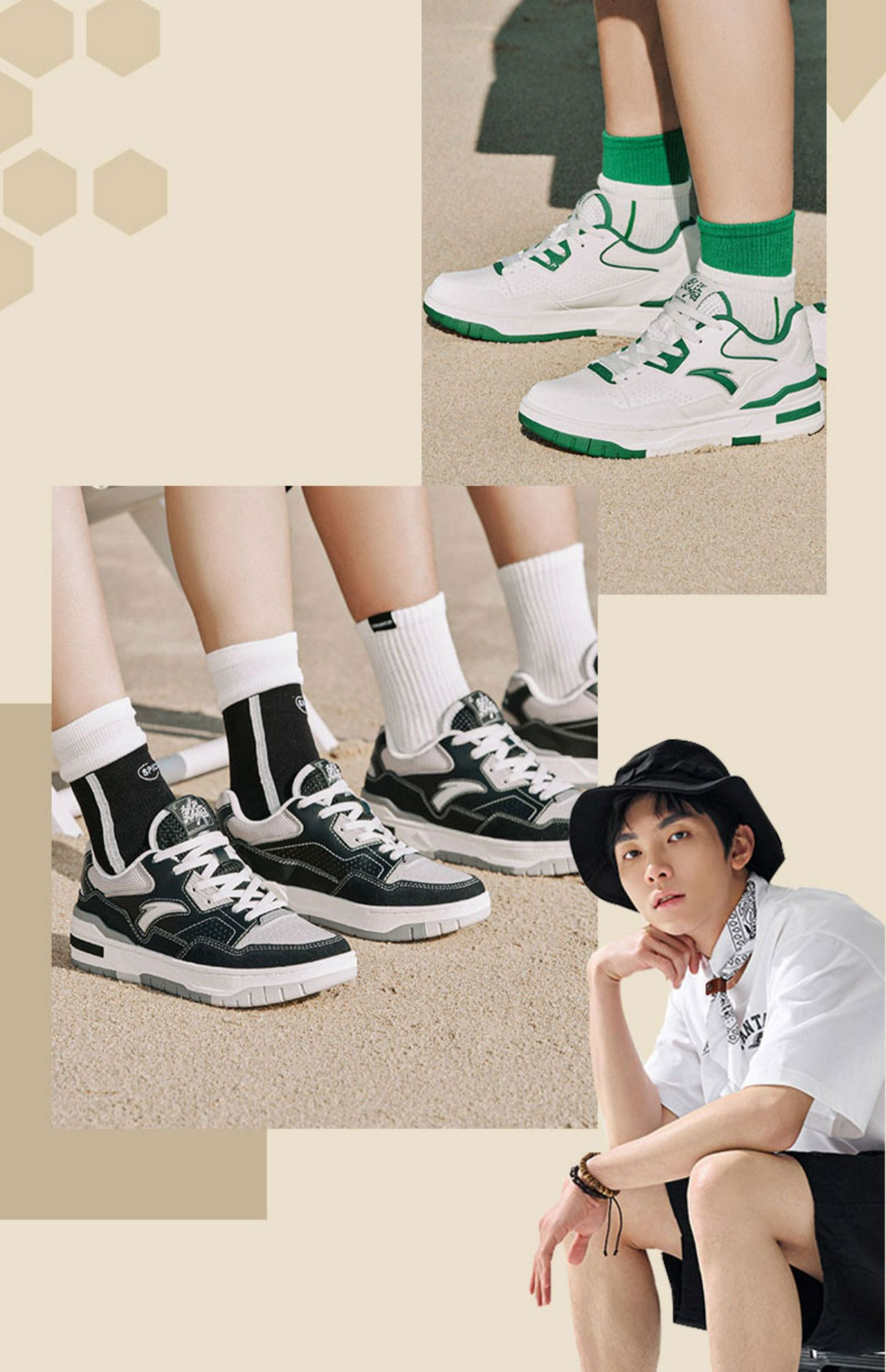 【王一博同款】安踏烈焰丨潮流板鞋男鞋2023新款运动鞋112328081