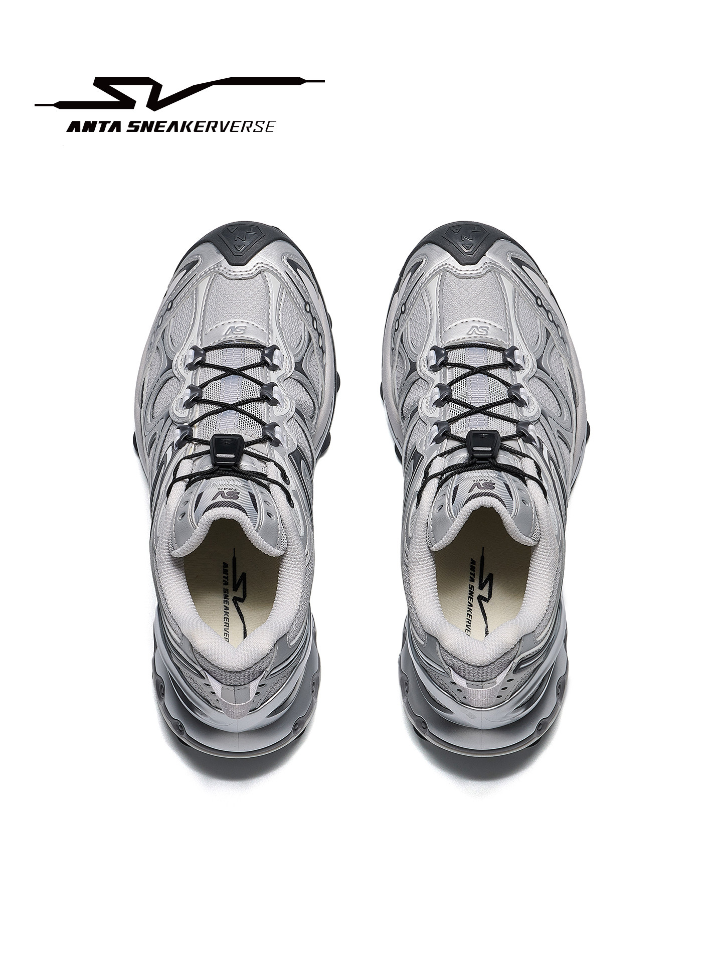 ANTA SV A2000 PRM丨Retro Trendy Dad Shoes Women's Shoes Autumn and Winter New Silver Versatile Sports Shoes