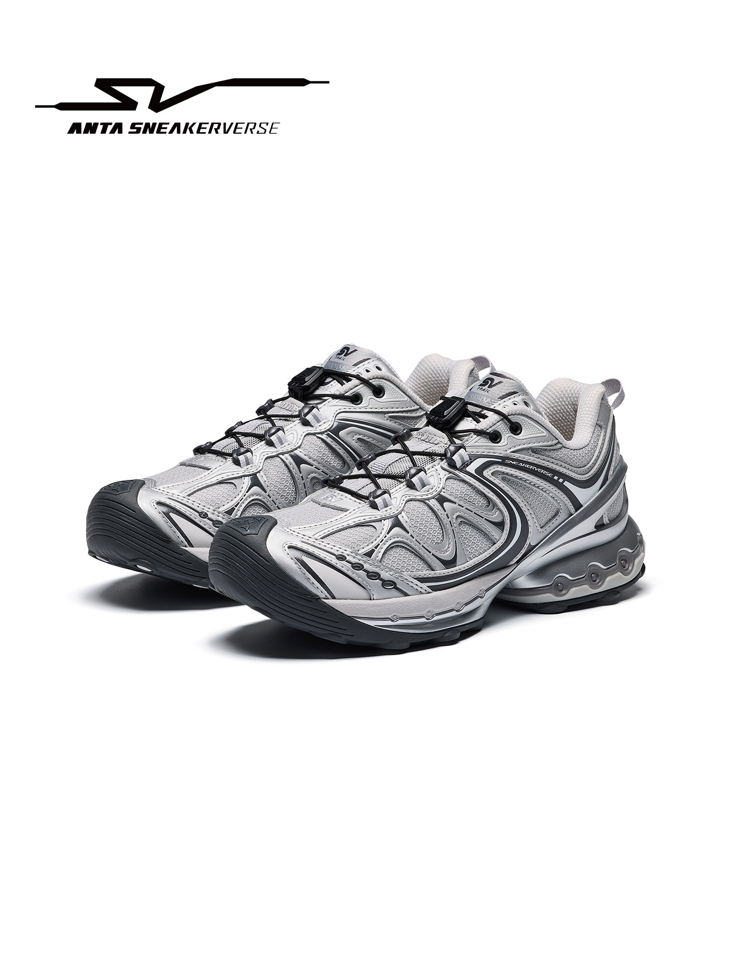 ANTA SV A2000 PRM丨Retro Trendy Dad Shoes Women's Shoes Autumn and Winter New Silver Versatile Sports Shoes