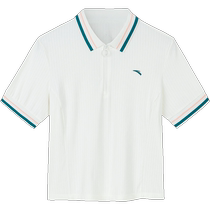 (Same style as Guan Xiaotong) Anta ice silk POLO shirt sun protection short-sleeved womens T new lapel top 162423105