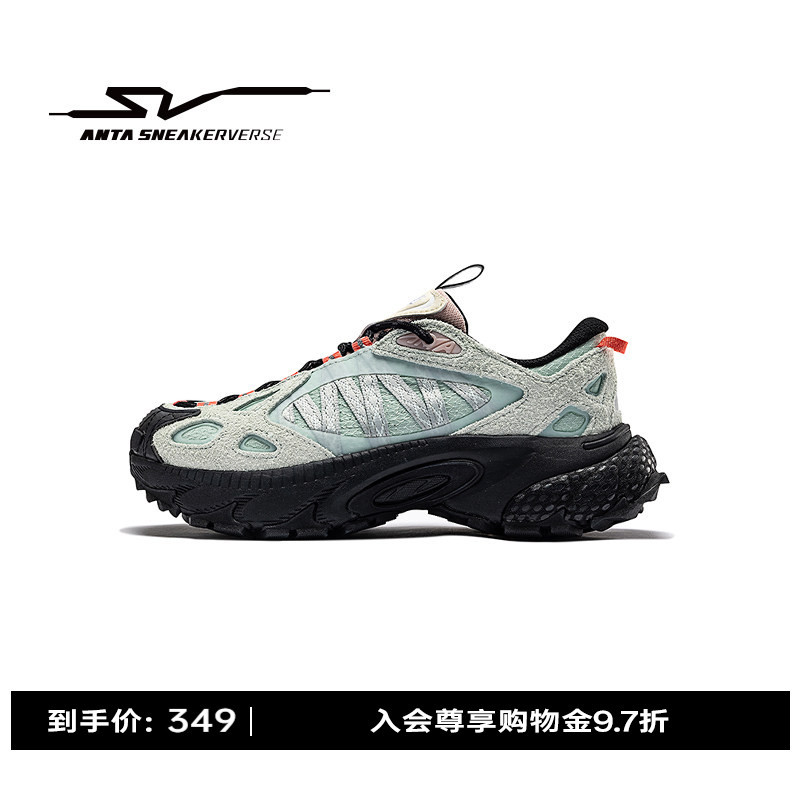 Anta Sv Zigzag丨Thick-Soled Height-Increasing Outdoor Casual Shoes for Men and Women, Summer Breathable Trendy Dad Shoes