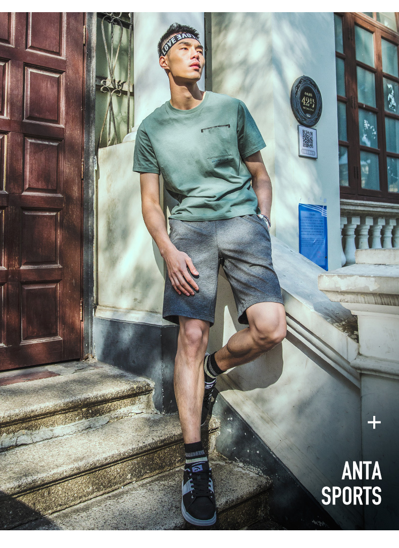 Anta nam nam mùa hè bông mới thể thao thoải mái ngắn tay cửa hàng flagship đích thực của nam giới T-Shirt 15829166 áo thun gym nam