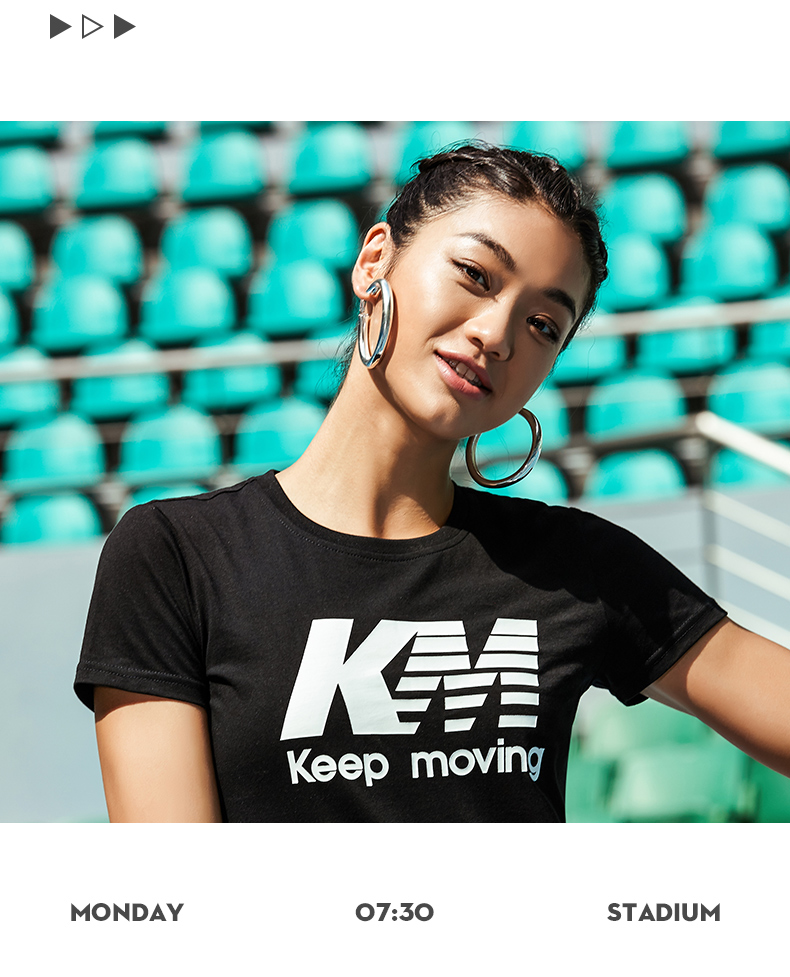 Anta Sports Tay áo ngắn Nữ Flagship chính thức 2019 Mùa hè Mới thoải mái thoáng khí In áo thun xu hướng màu - Áo phông thể thao áo ba lỗ nữ the thao