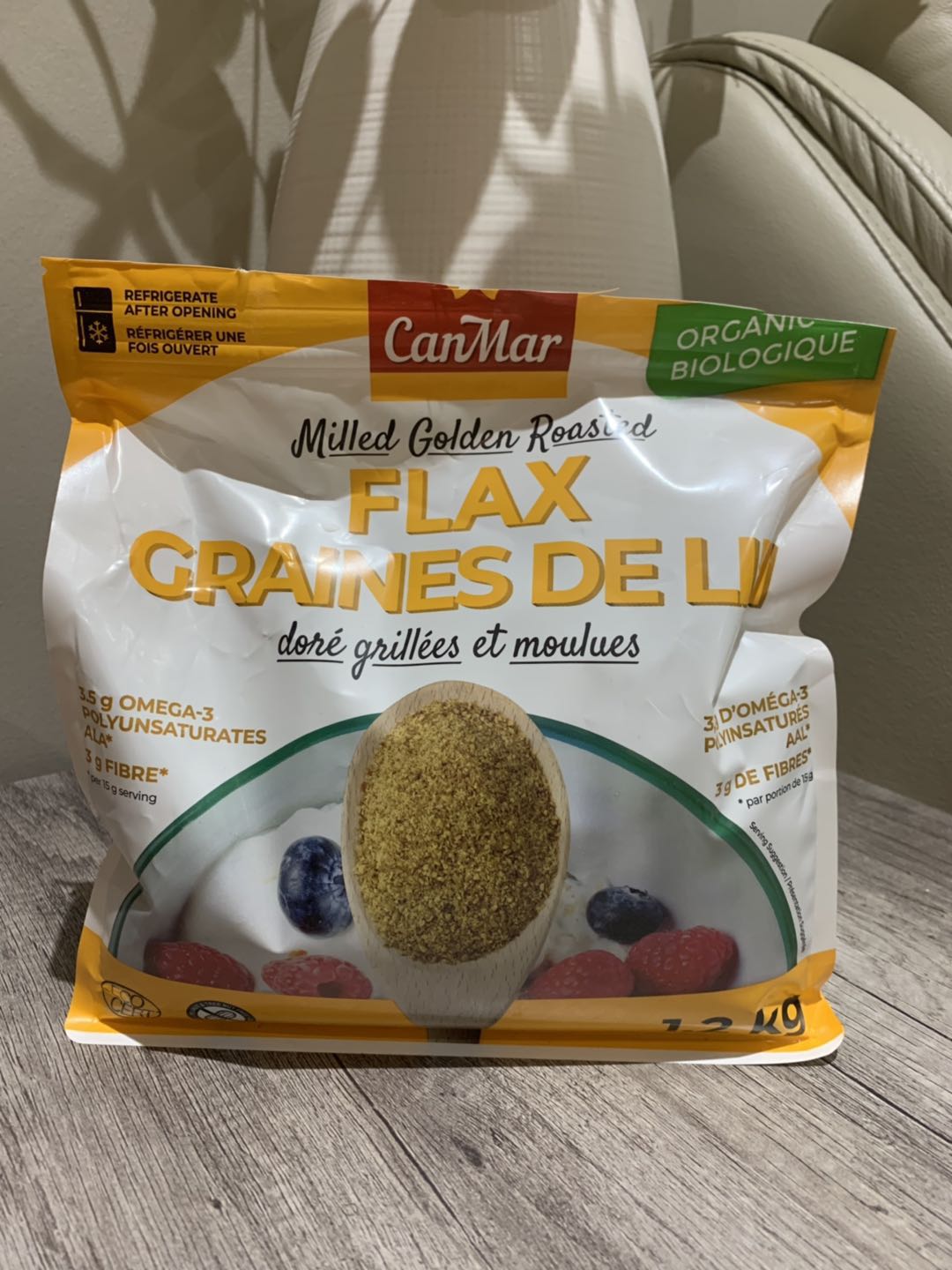 Spot Canada CANMAR FLAXSEED Flax Seed Powder Gold Baking Finish