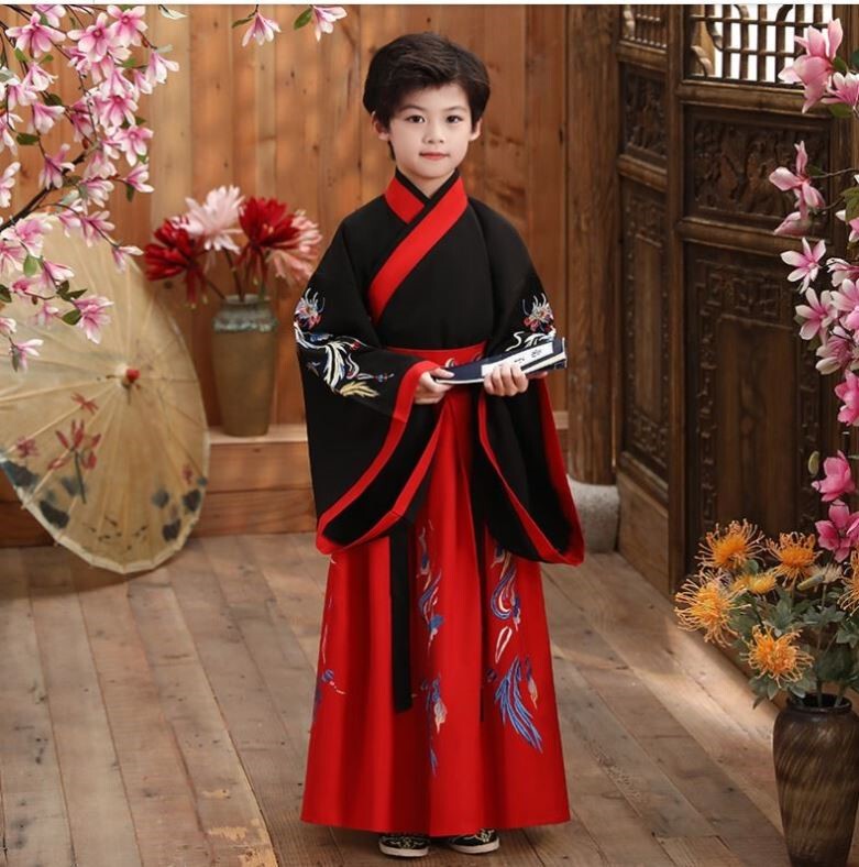 Children's Ancient Chinese Costumes for Boys, Qin Dynasty, Spring and Autumn Period, Warring States Period, Prime Minister and Minister Official Uniforms, Shang Yang Performance Costumes
