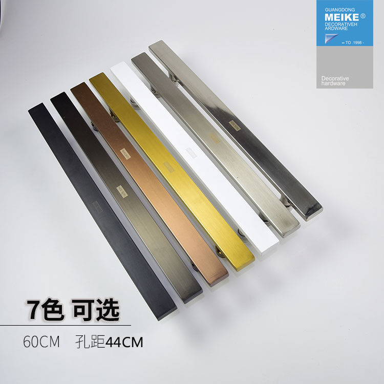 Full 304 BATHROOM GLASS DOOR HANDLE SQUARE PIPE STAINLESS STEEL SHOWER ROOM MOVING DOOR HANDLE HOLE SPACING 440 SINGLE SIDE SOLID LID