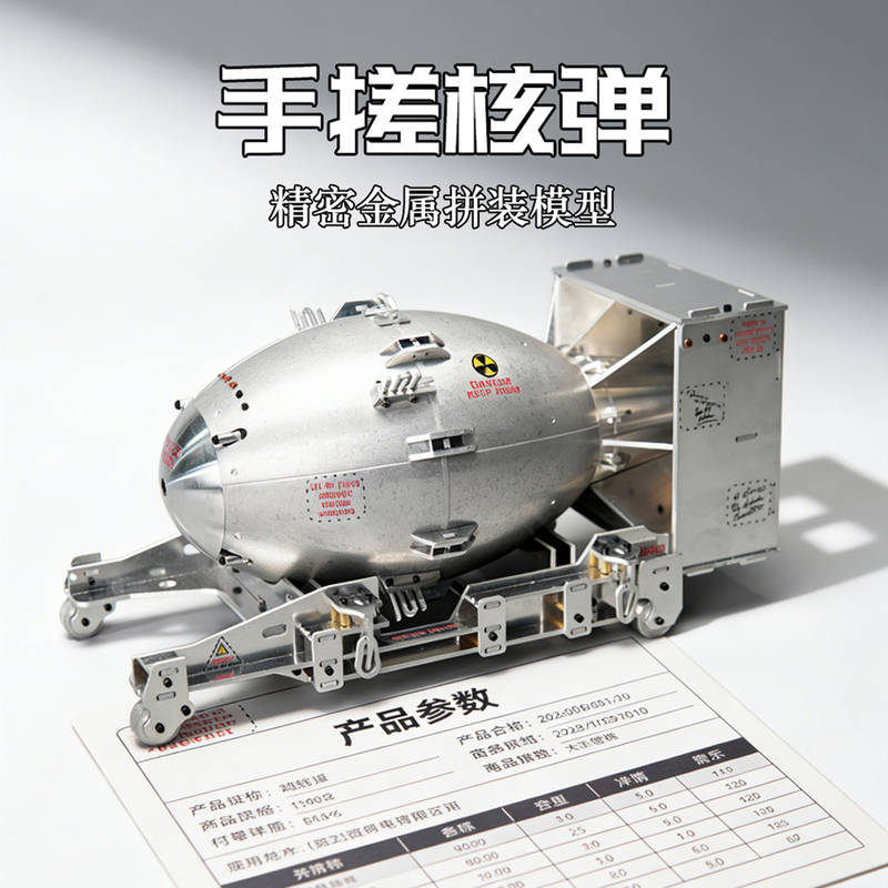 Fat Boy, Little Boy, Big Ivan Nuclear Bomb Atomic Bomb Model, Fully Assembled, All-Metal, High-Difficulty DIY Alloy Fat Boy, Little Boy, Big Ivan Nuclear Bomb Atomic Bomb Model, Fully Assembled, All-Metal, High-Difficulty DIY Alloy
