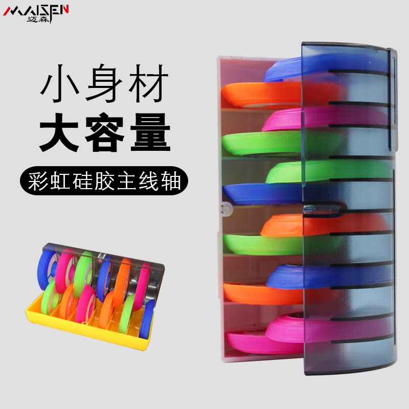 High-grade Main Line Box Silicone Folding Rainbow 12 Axis Main Line Box Fishing Tackle Box Fishing Accessories Box Multifunctional Spool Box