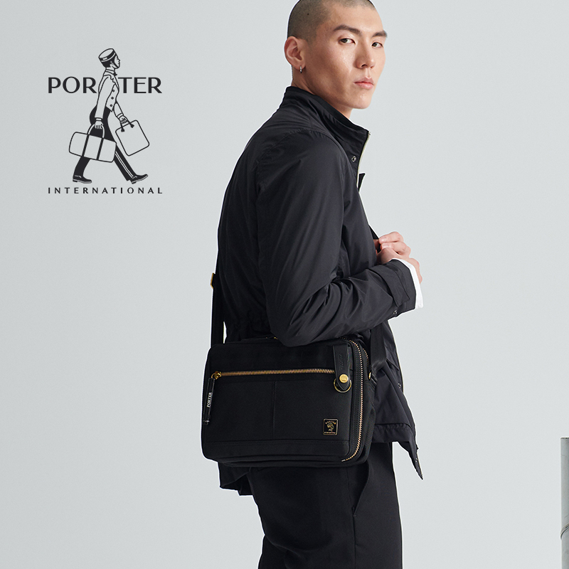 PORTER FLAGSHIP STORE NEW HEAT WEAR RESISTANT LARGE CAPACITY DOUBLE MAIN BAG MULTIMEZZANINE NYLON MAN SINGLE SHOULDER BAG SLOPED SATCHEL