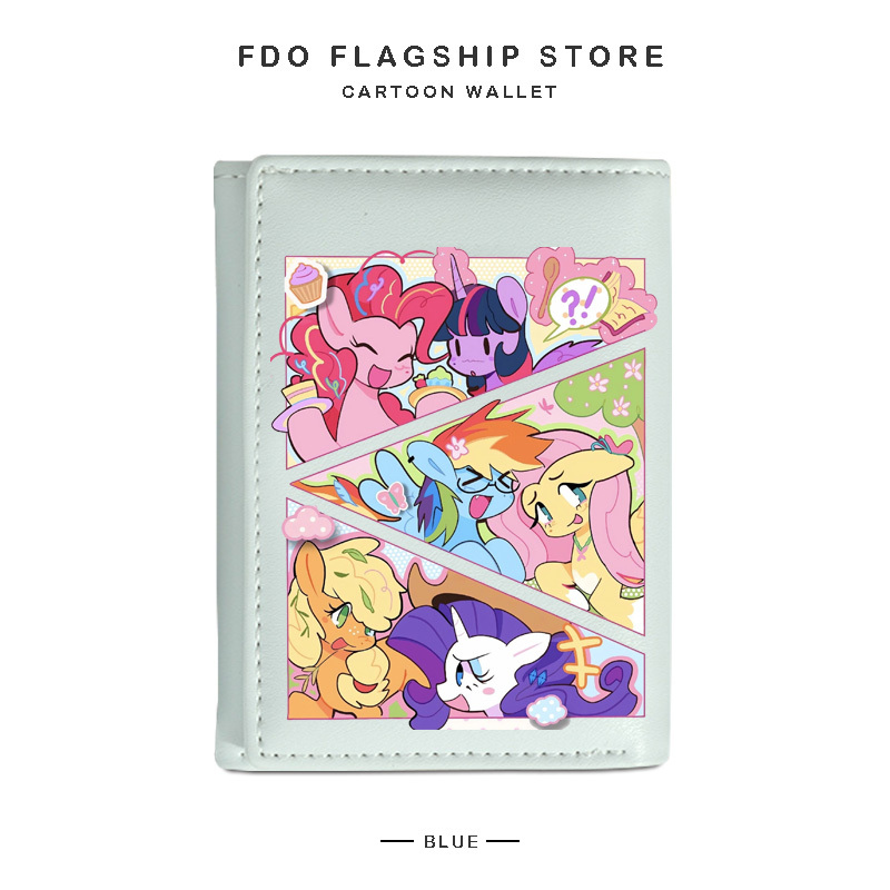 New My Little Pony 70% off Wallet Trendy Cartoon Rainbow Pony Girls Boys Student Card Holder Twilight Sparkle Fluttershy