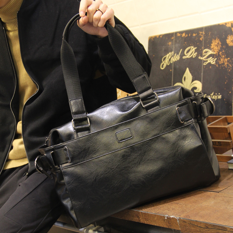 New handbag Korean style shoulder bag men's briefcase fitness bag travel bag casual large-capacity travel bag tide