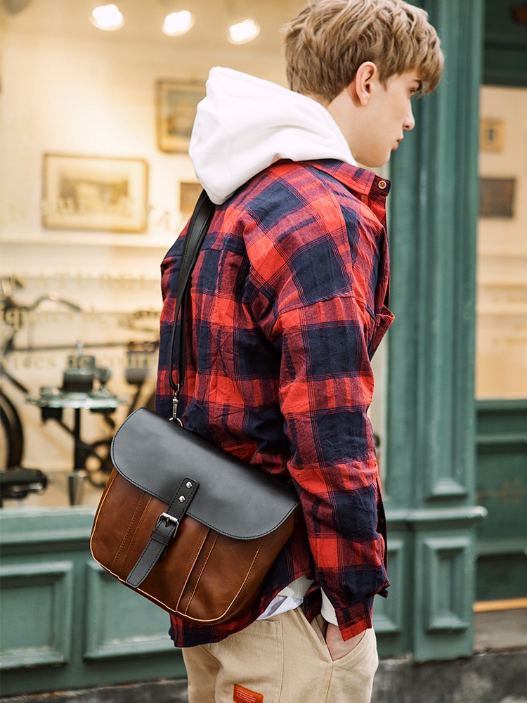 LORFVD Lofty men's bag shoulder bag casual men's backpack sports trend slung bag small bag