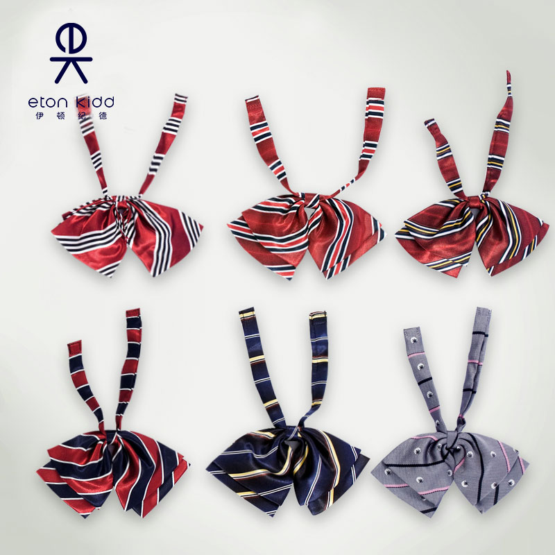 Eaton Gide Primary and Secondary School Uniforms College Accessories Girls Multicolor Striped Collar Flower Adjustable Elastic Band D201