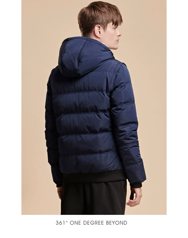 Áo khoác cotton thể thao nam 361 độ 2018 mùa đông mới 361 áo khoác cotton trùm đầu ấm 551844252 - Quần áo độn bông thể thao áo khoác đại hàn nam