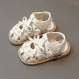 Сандалии для девочек, летняя детская нескользящая дышащая обувь для раннего возраста для принцессы, мягкая подошва, 1-3 лет