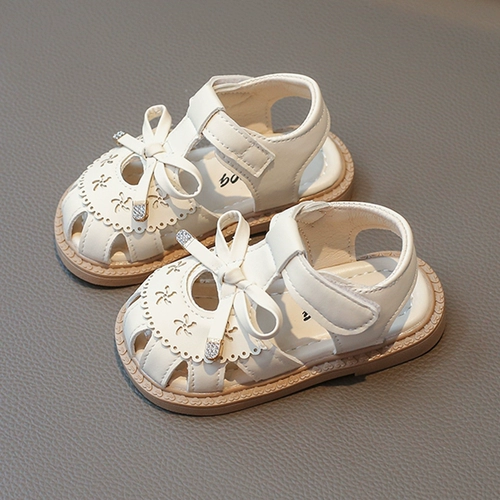 Сандалии для девочек, летняя детская нескользящая дышащая обувь для раннего возраста для принцессы, мягкая подошва, 1-3 лет