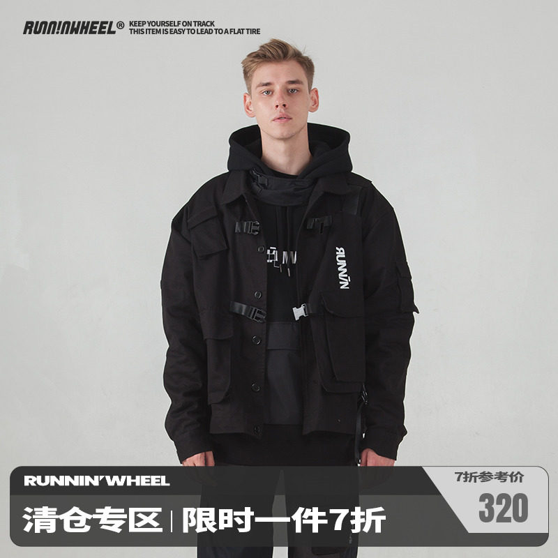 RunningWheel Tool Fitting Men's Autumn and Winter Coach Jacket Men's Fall and Winter Coach Jacket