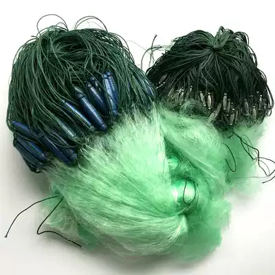 Huaiyu 8-20 M 130 m imported green silk three-layer net fishing net plastic floating fish tail fall high net fishing net