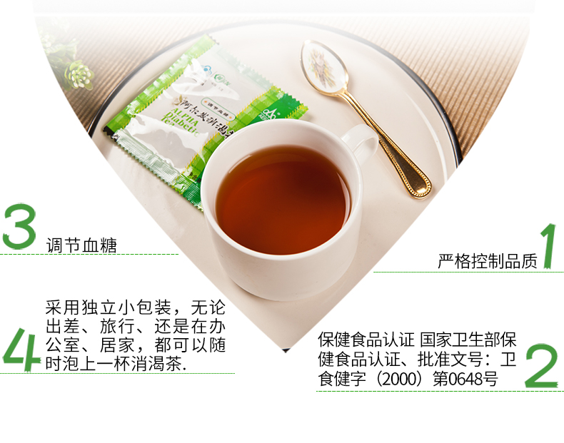 Alfa Khát Trà 5 gam Túi * 30 Túi Hạ Đường huyết Trà Cao Lượng Đường Trong Máu Trà Đích Thực Chăm Sóc Sức Khỏe Thực Phẩm Lượng Đường Trong Máu viên uống bổ sung
