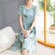 Middle-aged mother summer chiffon dress temperament noble middle-aged and elderly women's summer western style improved cheongsam skirt