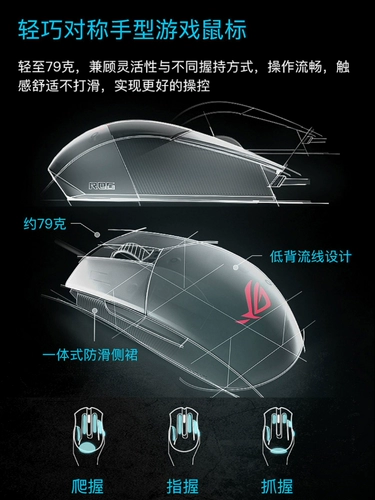 Asus Rog Player Country Shadow Blade 2/3 серии серии беспроводной двойной режим E-Sports Game Game Mouse RGB Wired курица Eat Lol