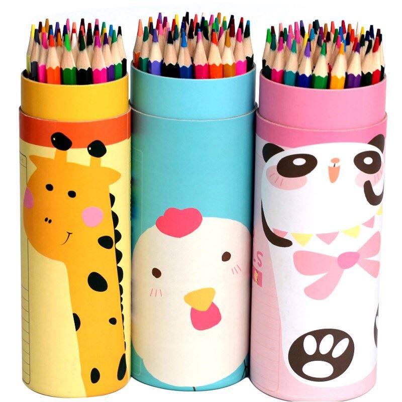 Colour Pencil Adult Child Drawing Pen Safety Non-toxic Vegetarian Sketching Pen Children Swivel Introductory color beginners Multi