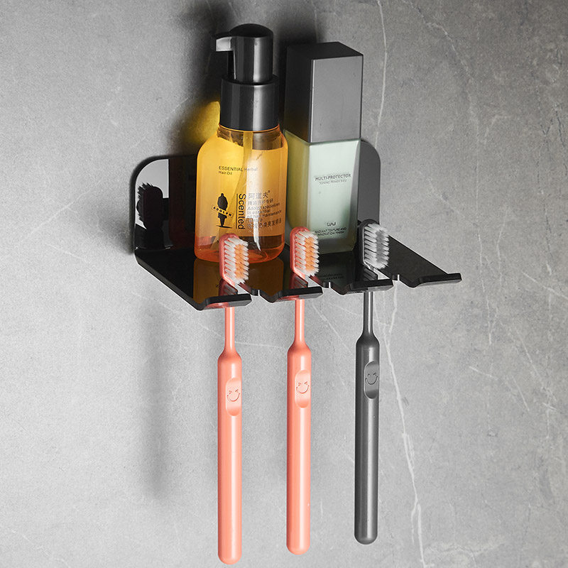 Powder room toothbrush holder Toilet gargle cup storage shelf Bathroom toilet shelf Wall-mounted hole-free wall-mounted