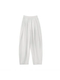 Pantalones casuales blancos de pierna ancha para mujeres, tamaño pequeño, pantalones de harén delgados y sueltos, grasa MM Pantalones de globo de nueve puntos de la cintura alta