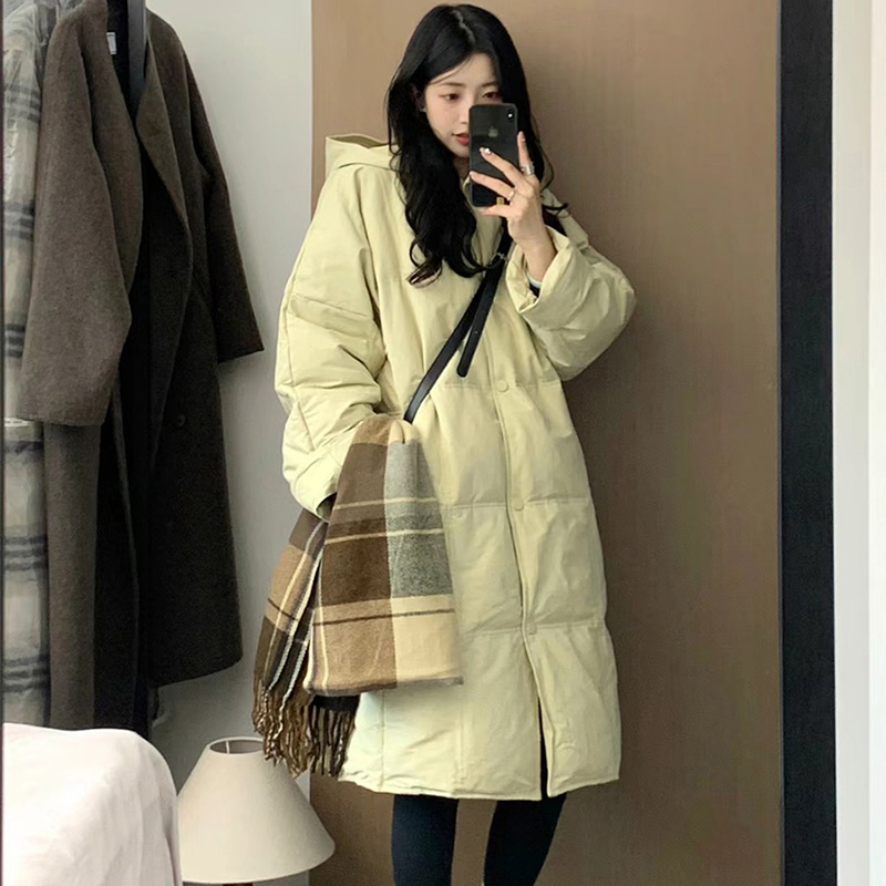 2023 new winter season POP COTTON PADDED JACKET THICKENED OVER KNEECAP DOWN COTTON CLOTHING COTTON JERSEY WOMAN MID-Taobao