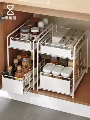 Lazy corner kitchen seasoning condiment overall cabinet sink shelf Shelf Floor finishing rack Storage artifact