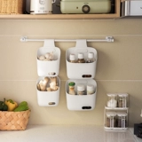 懒角落 Подвесная корзина домашняя стойка для ванной комнаты маленькая висящая корзина стена ванной комнаты -корзина для хранения многофункциональная корзина для ванны