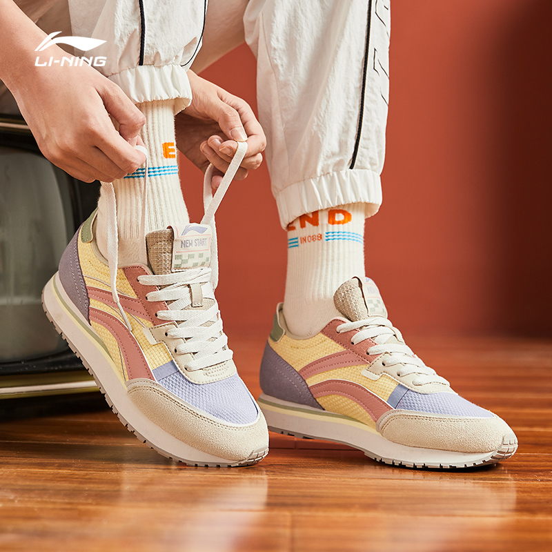 限20~22点 Lining 李宁 女子经典阿甘鞋休闲鞋 AGCR196 双重优惠折后￥189包邮 4色可选