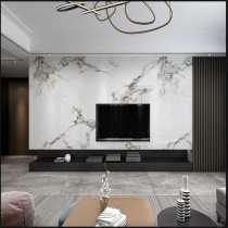 Even textured large plate tiles 900x1800 through body marble TV background wall brick snowflake fish belly white living room floor tiles