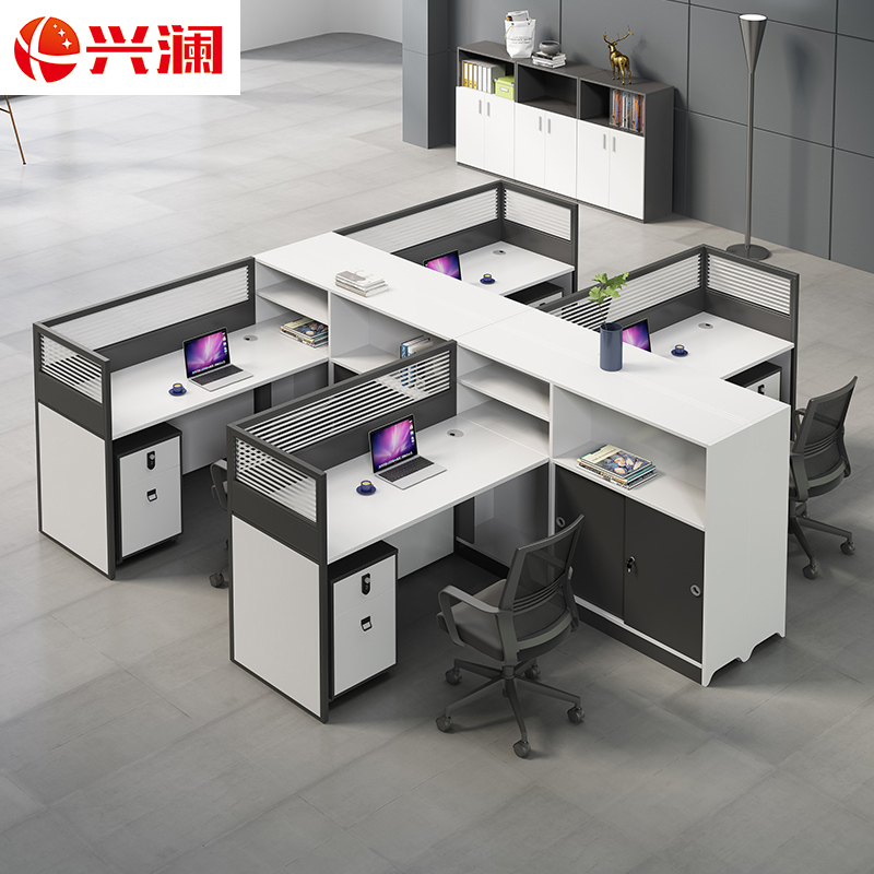 Staff desk and chair combination staff table simple and modern 2 4 6 people screen card seat financial desk