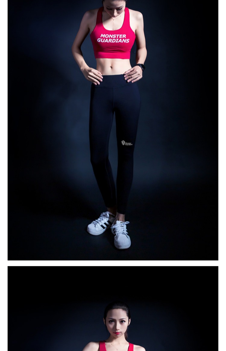 Monster Guardians Women Sức mạnh trung bình Hỗ trợ Ngực Pad Đồ lót thể thao chuyên nghiệp Áo lót thể thao áo khoác gym