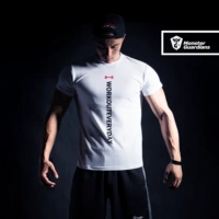 Monster Guardians Thể dục thể thao nam Slim Thể thao tay áo ngắn Xu hướng áo thun trắng áo thun thể thao adidas