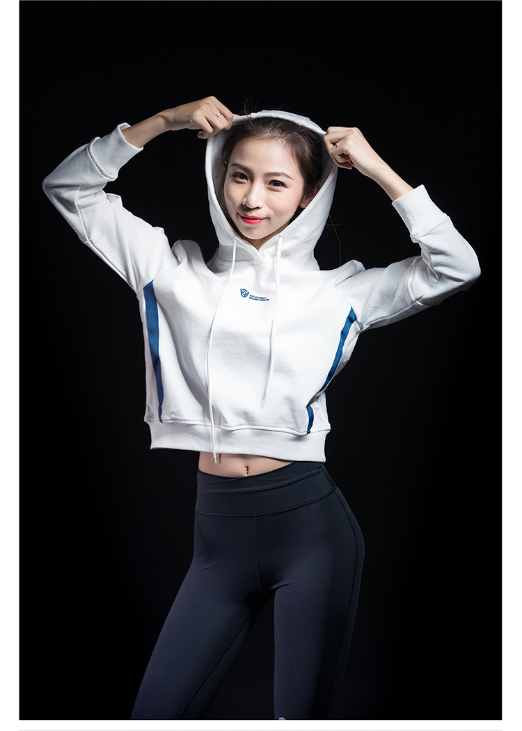 Monster Guardians Áo nữ mùa thu / mùa đông Áo trắng áo sweater mlb