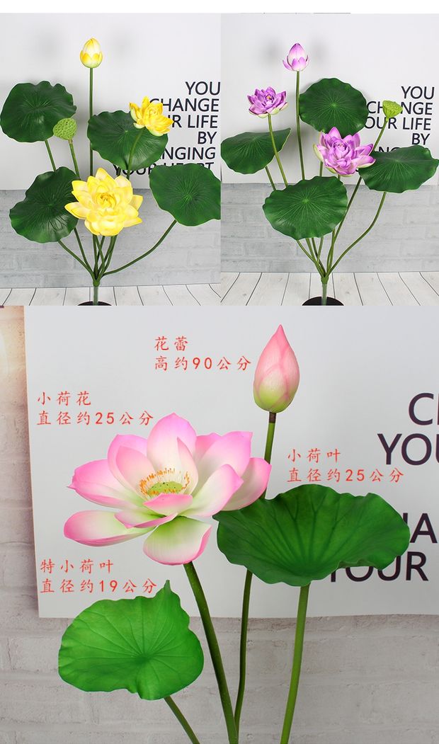 Mô phỏng Hoa sen Hoa sen Ngủ Hoa sen cho Phật Trang trí bể bơi Hoa sen Hồ bơi Trang trí nhà Mô phỏng Hoa - Hoa nhân tạo / Cây / Trái cây cây hoa giả trang trí trong nhà