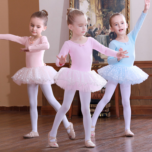 Children's dance clothing, girls' ballet skirt, grade examination performance clothing, autumn and winter new style Chinese dance practice clothing gauze skirt