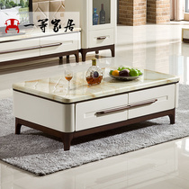 First class furniture marble coffee table TV cabinet combination modern simple living room small apartment kung fu tea table new