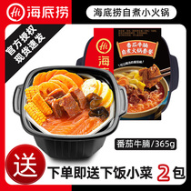 Haidilao self-heating small hot pot tomato beef brisket not spicy self-cooked hot pot convenient lazy beef self-service food