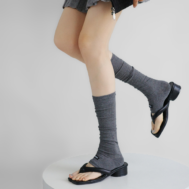 White Footless Socks for Women, Stacked Socks with Exposed Toes, Mid-Calf Leg Warmers White Footless Socks for Women, Stacked Socks with Exposed Toes, Mid-Calf Leg Warmers