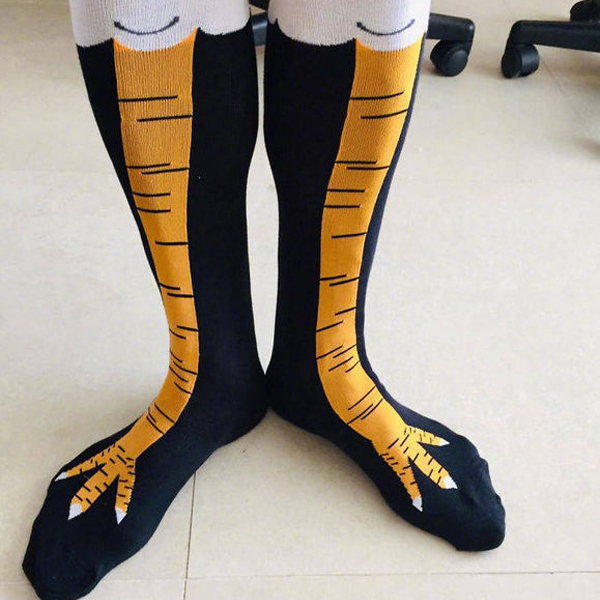 Trendy Quirky Chicken Claw Socks for Women, Halloween Thin-Leg Funny Chicken Foot Socks, Funny Ostrich Socks for Men, Chicken Leg Socks for Slimming Legs
