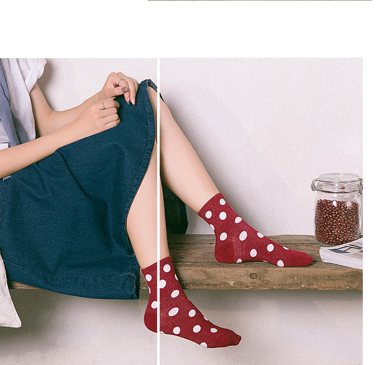 Vớ cotton Nhật Bản vớ cotton nữ vớ retro sóng sinh viên vớ mùa thu mùa đông phong cách vớ nữ tất dài đến đầu gối