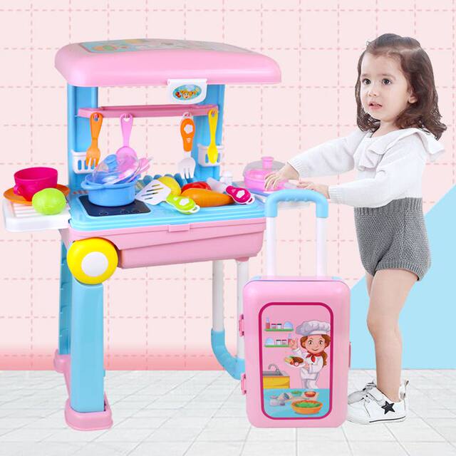 trolley kitchen set for girl