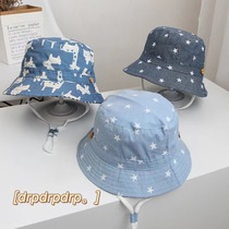 drpdrpdrp spring and autumn thin baby hat baby sun hat boys and girls fisherman hat sun protection hat basin hat