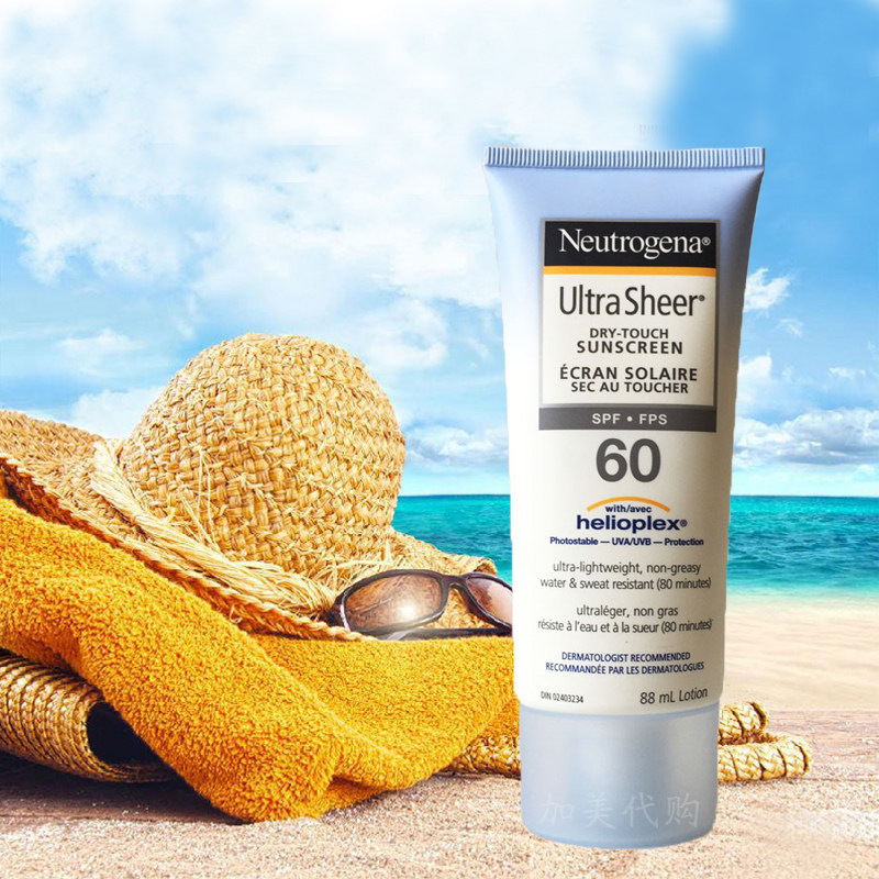 Spot Canadian Neutrogena Dew clear sunscreen SPF60 88ml branch