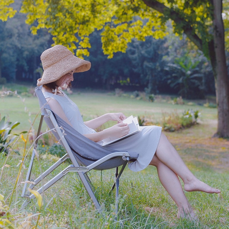 Black Deer Outdoor Folding Chair Aluminum Alloy Loose Portable Sloth Chair Camping Beach Fishing Chair Backrest Moon Chair-Taobao