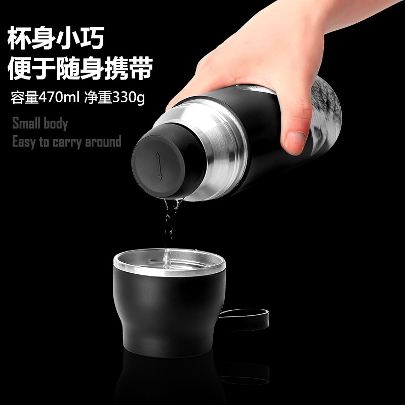 Black Deer Pixel Thermos Cup 316 Stainless Steel Portable Personality Water Cup Car Outdoor Travel Tea Cup